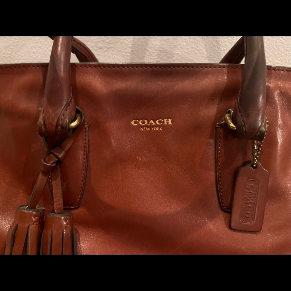 Coach leather tote